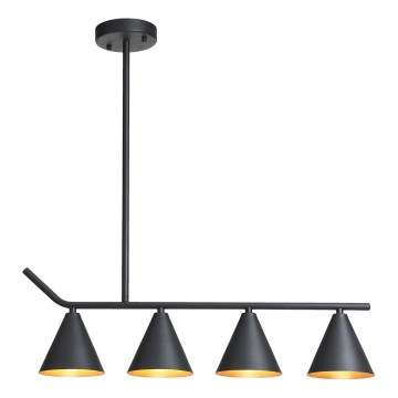 Люстра на штанзі 4xΕ27/40W/230V чорний