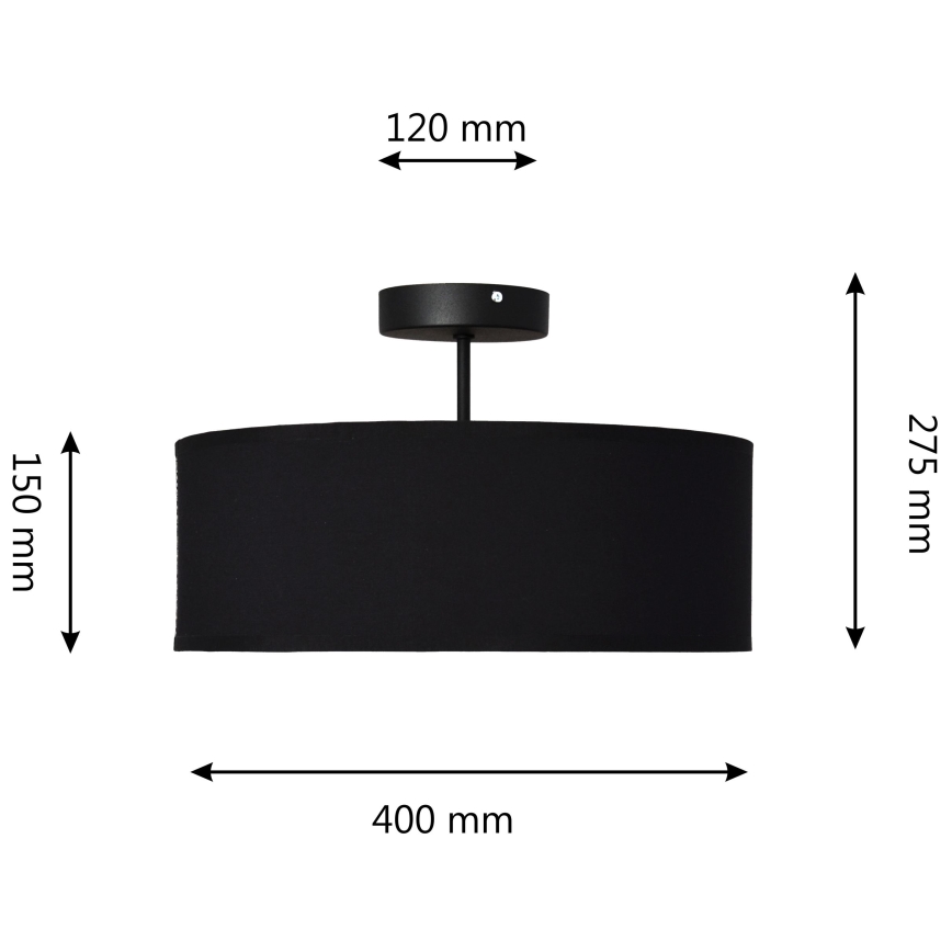 Люстра на штанзі ALBA 3xE27/15W/230V чорний