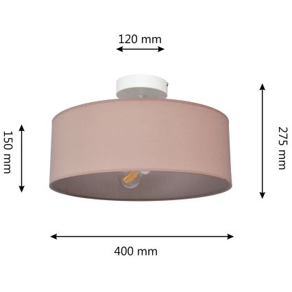 Люстра на штанзі ALBA 3xE27/15W/230V рожевий
