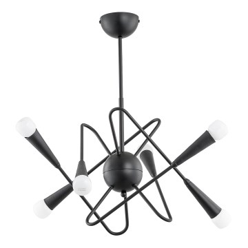 Люстра на штанзі APPER 6xE14/10W/230V чорний