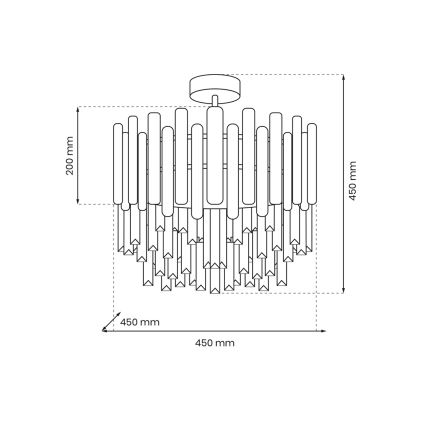 Люстра на штанзі ASPEN 6xE14/40W/230V матовий хром