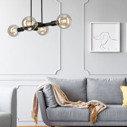 Люстра на штанзі ASTRID 4xE27/60W/230V чорний