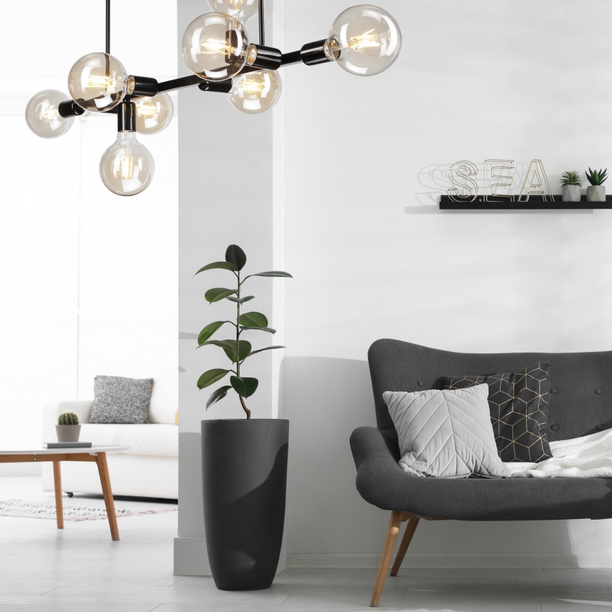 Люстра на штанзі ASTRID 8xE27/60W/230V чорний