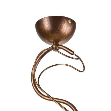 Люстра на штанзі COBRA 1xE27/60W/230V діам. 30 см бронза/патина