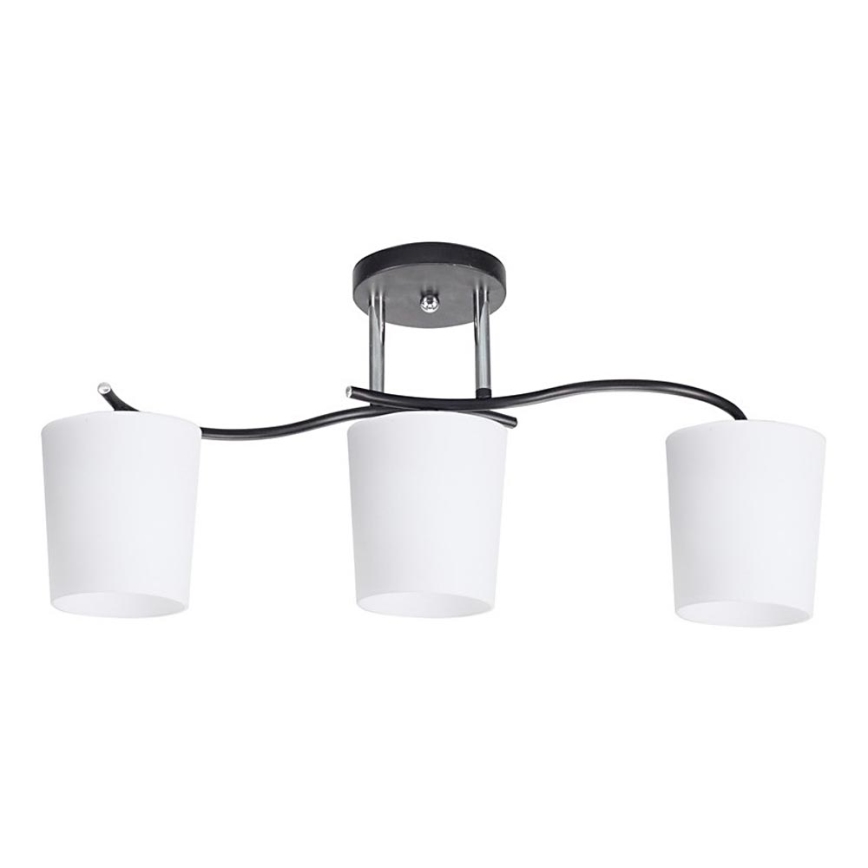 Люстра на штанзі ESNYR 3xE27/40W/230V чорний/білий