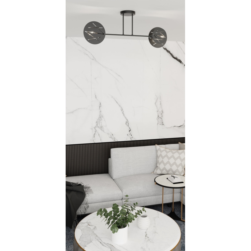 Люстра на штанзі FRICK 2xE27/15W/230V чорний