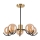 Люстра на штанзі GEORGIA 5xG9/5W/230V золотий/димчастий бежевий