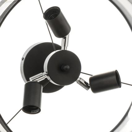 Люстра на штанзі HELEN 3xE27/15W/230V чорний/глянцевий хром