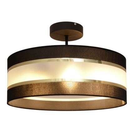 Люстра на штанзі HELEN 3xE27/15W/230V чорний/золотий