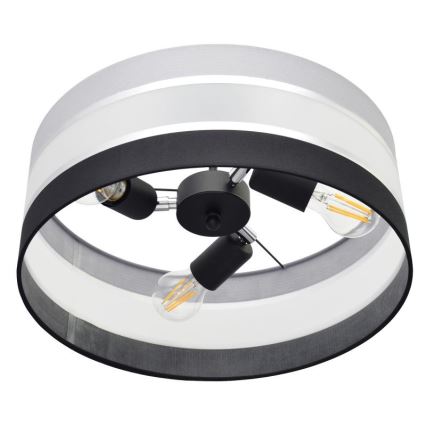 Люстра на штанзі HELEN 3xE27/15W/230V чорний/сірий/глянцевий хром