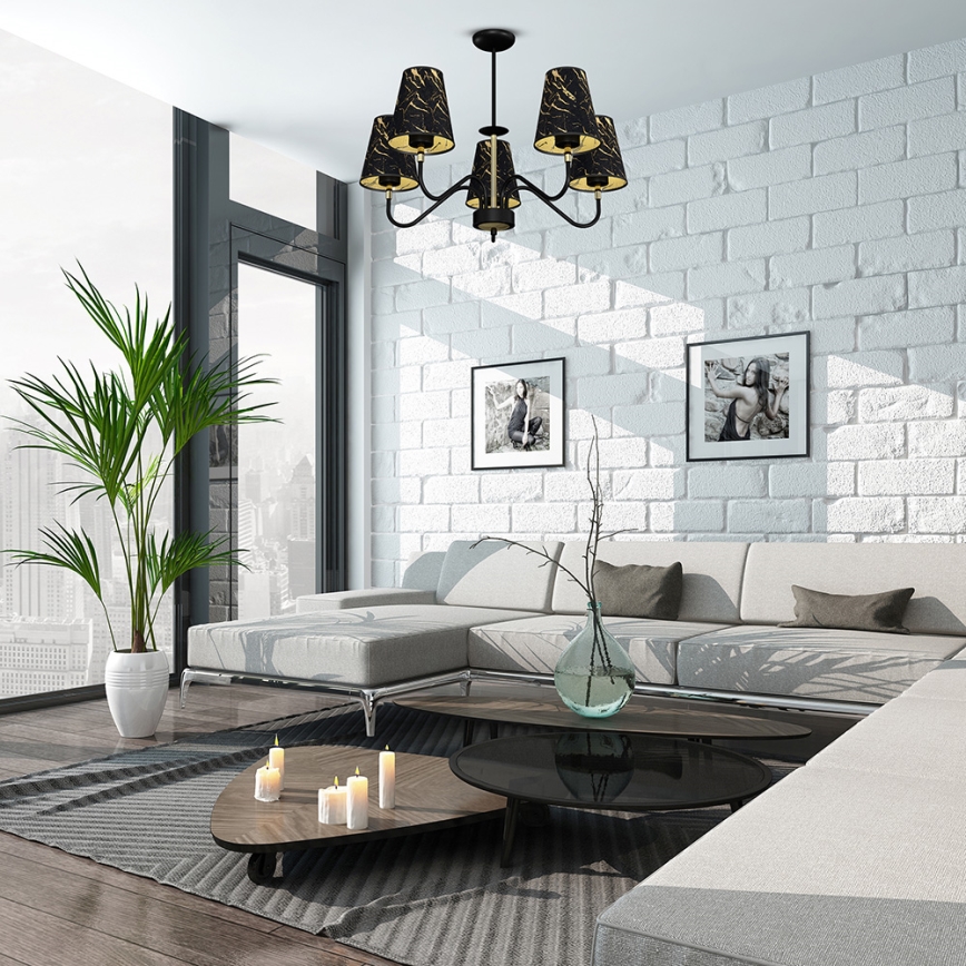 Люстра на штанзі HERMES 5xE27/60W/230V