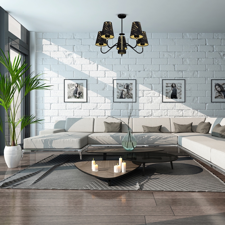 Люстра на штанзі HERMES 5xE27/60W/230V