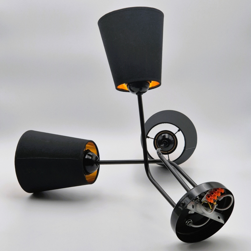 Люстра на штанзі IRMA 3xE27/15W/230V чорний