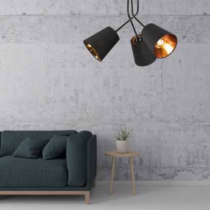 Люстра на штанзі IRMA 3xE27/15W/230V чорний