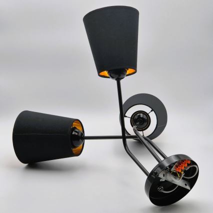 Люстра на штанзі IRMA 3xE27/15W/230V чорний