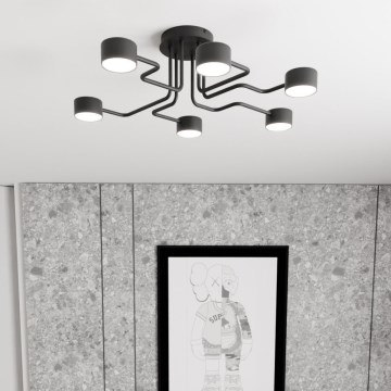 Люстра на штанзі KURAGE 6xGX53/12W/230V чорний