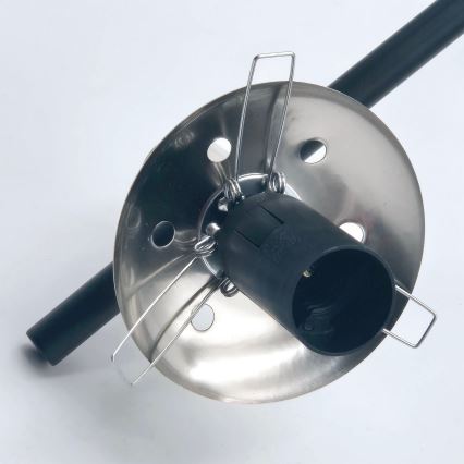 Люстра на штанзі LILOU 6xE14/5W/230V матовий хром/димчастий