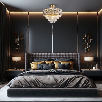 Люстра на штанзі LUXURIA 9xE14/40W/230V золотий