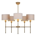 Люстра на штанзі MADELA 5xE14/40W/230V біла/бежева