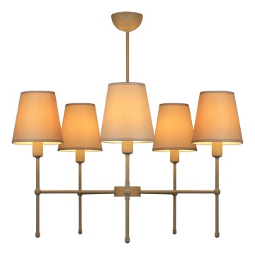 Люстра на штанзі MADELA 5xE14/40W/230V біла/бежева