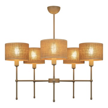 Люстра на штанзі MADELA 5xE14/40W/230V джут/бежевий