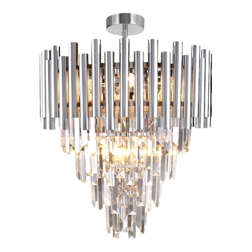 Люстра на штанзі MADISON 9xE14/40W/230V матовий хром
