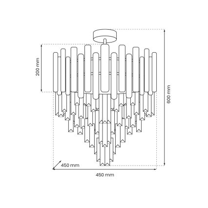 Люстра на штанзі MADISON 9xE14/40W/230V золотий