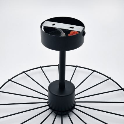 Люстра на штанзі MONTANA 1xE27/15W/230V діаметр 30 см чорний