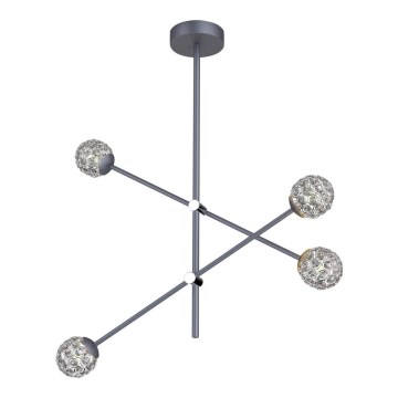 Люстра на штанзі PAKSOS 4xG9/5W/230V сірий