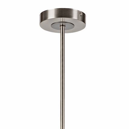 Люстра на штанзі ROLLO 8xE14/5W/230V матовий хром/димчастий