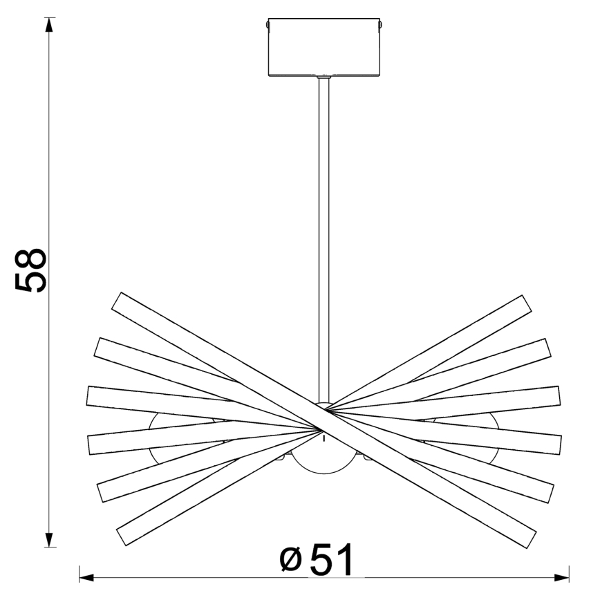 Люстра на штанзі SPARKLE 4xE27/15W/230V чорний