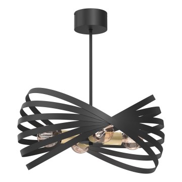 Люстра на штанзі SPARKLE 4xE27/15W/230V чорний/золотий