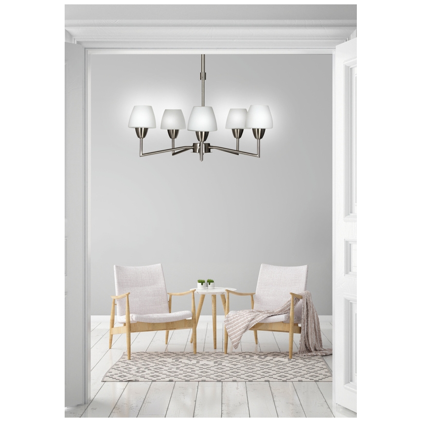 Люстра на штанзі TOGO 5xG9/40W/230V матовий хром/білий