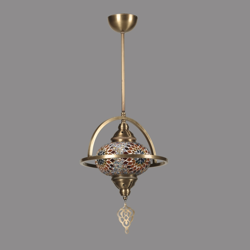 Люстра на штанзі YENI 1xE27/40W/230V бронзова