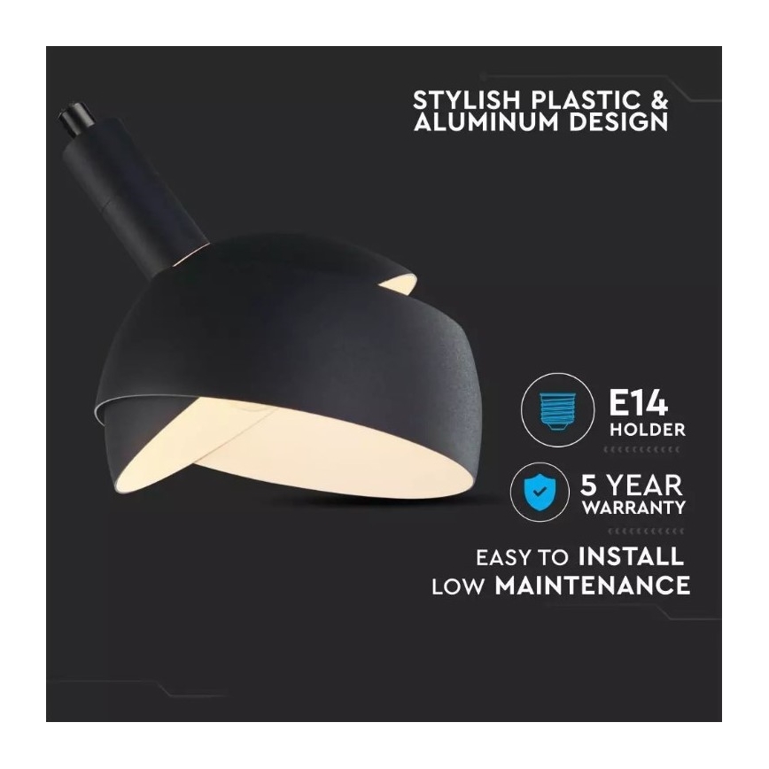 Люстра на тросе 1xE14/60W/230V черная