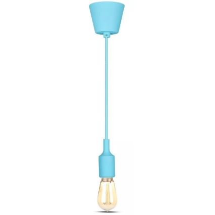 Люстра на тросе 1xE27/60W/230V голубая
