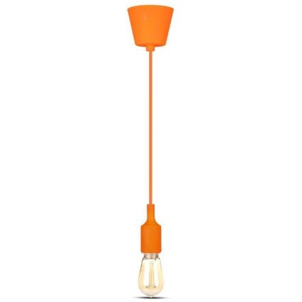Люстра на тросе 1xE27/60W/230V оранжевая