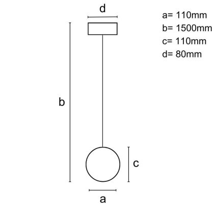 Люстра на тросе 1xGU10/10W/230V, диам. 11 см, из массива ясеня