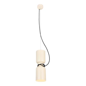 Люстра на тросе ABEL 2xE27/11W/230V ⌀ 13 cm кремовая