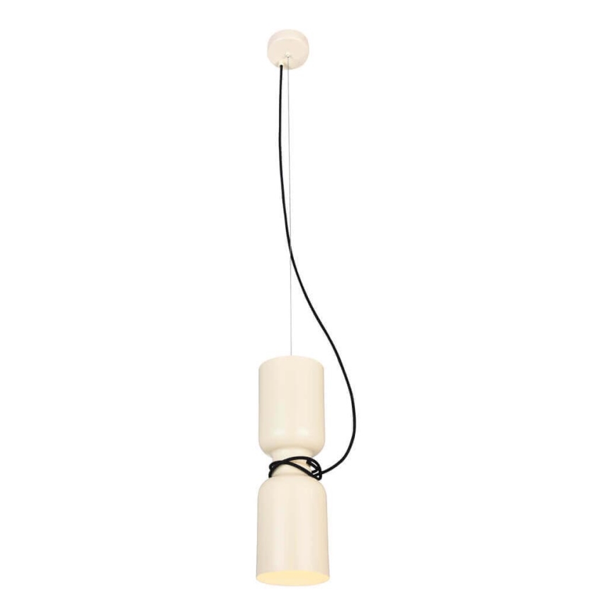 Люстра на тросе ABEL 2xE27/11W/230V ⌀ 13 cm кремовая