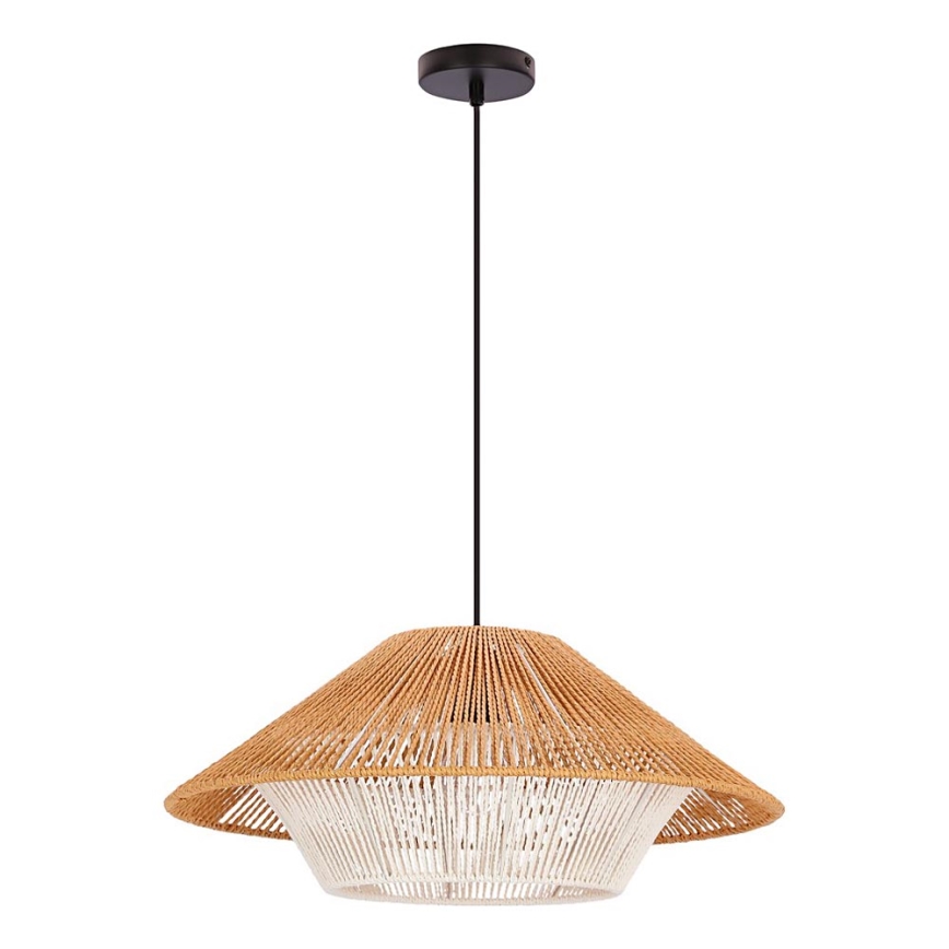 Люстра на тросе AFRICA 1xE27/40W/230V диам. 50 см, коричнево-кремовая