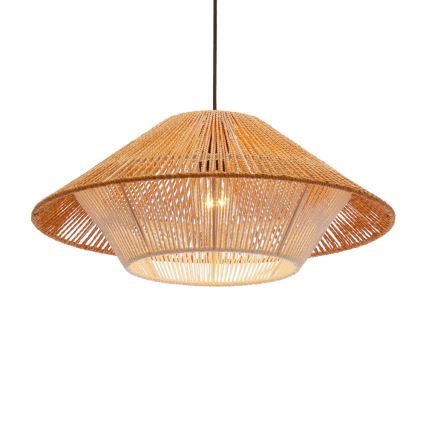 Люстра на тросе AFRICA 1xE27/40W/230V диам. 50 см, коричнево-кремовая