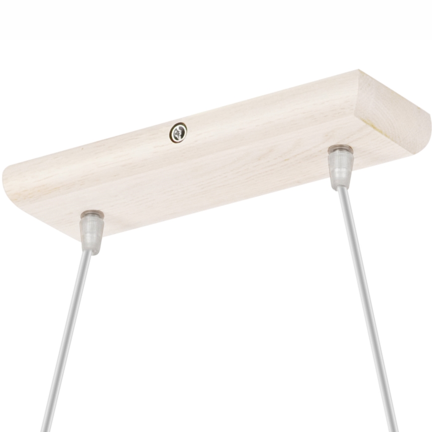 Люстра на тросе AIDA 2xE27/60W/230V, диаметр 35 см, дуб/белый