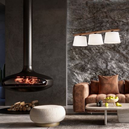 Люстра на тросе AIDA 3xE27/60W/230V диам. 25 см дуб/орех