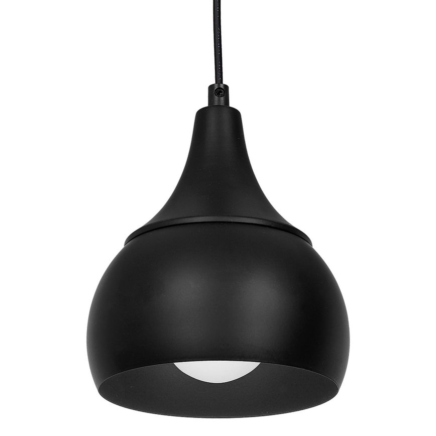 Люстра на тросе AKTAN 5xE27/60W/230V черная, круглая