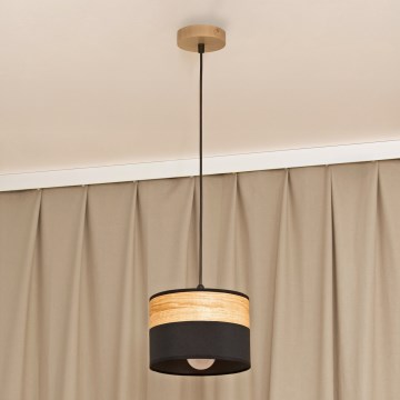 Люстра на тросе ALBA 1xE27/15W/230V, диаметр 20 см, чёрный/коричневый