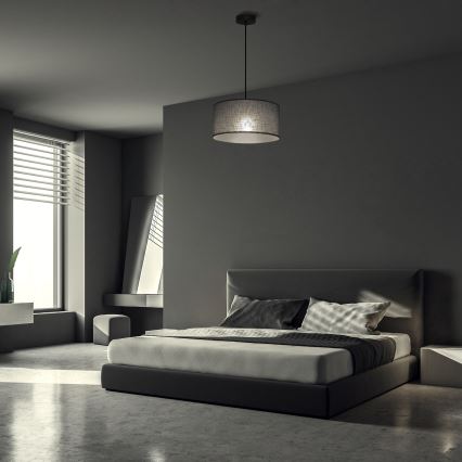 Люстра на тросе ALBA 1xE27/15W/230V, диаметр 40 см, серая