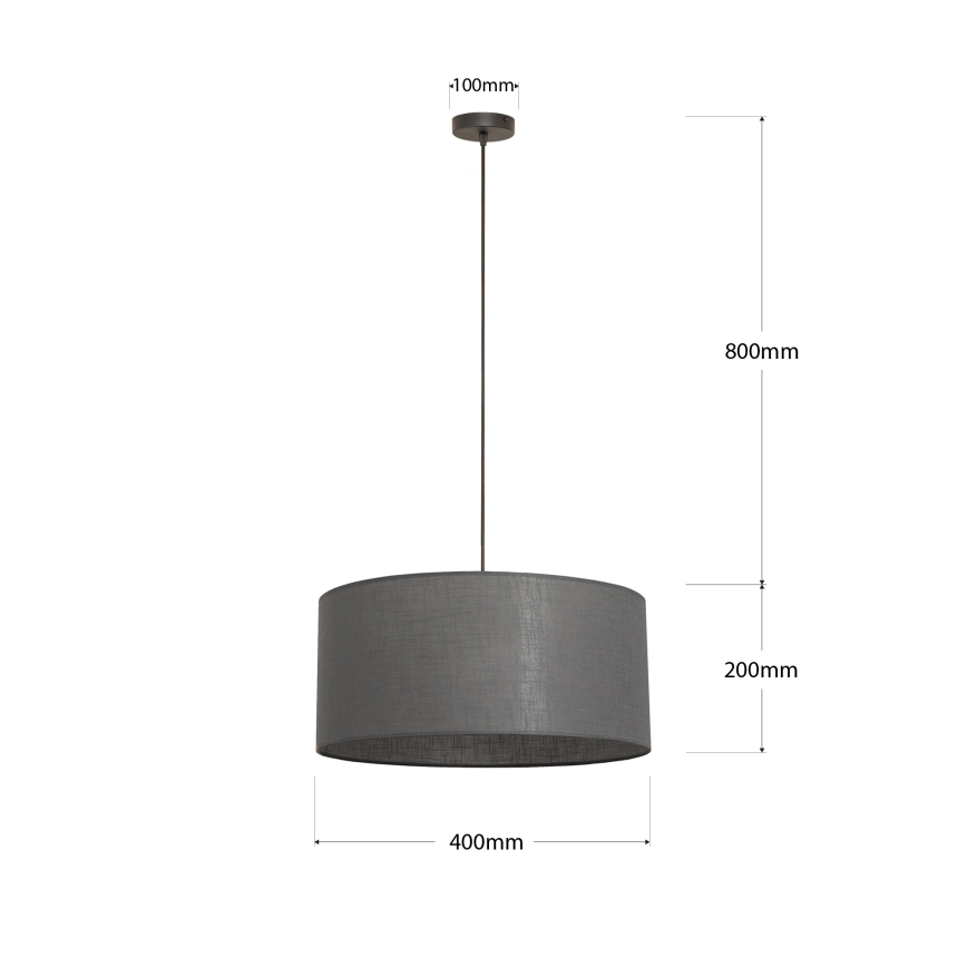 Люстра на тросе ALBA 1xE27/15W/230V, диаметр 40 см, серая