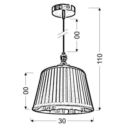 Люстра на тросе AMORE 1xE27/60W/230V черная
