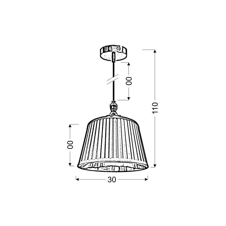 Люстра на тросе AMORE 1xE27/60W/230V черная